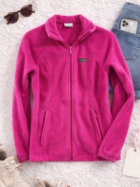 Columbia Pink Fleece Zip Jacket Women’s Medium